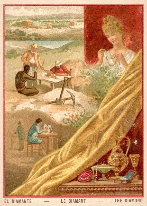Diamanty (chromolitho) od French School