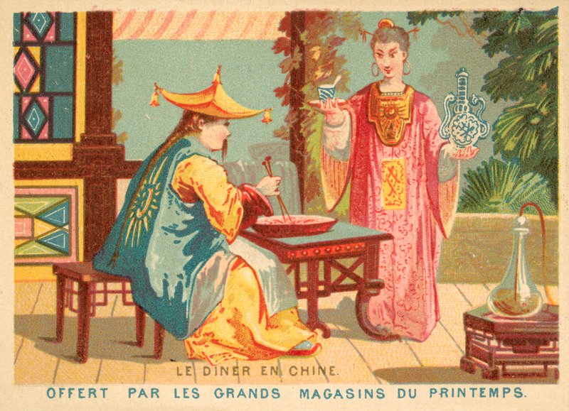 Večeře v Číně (chromolitho) od French School
