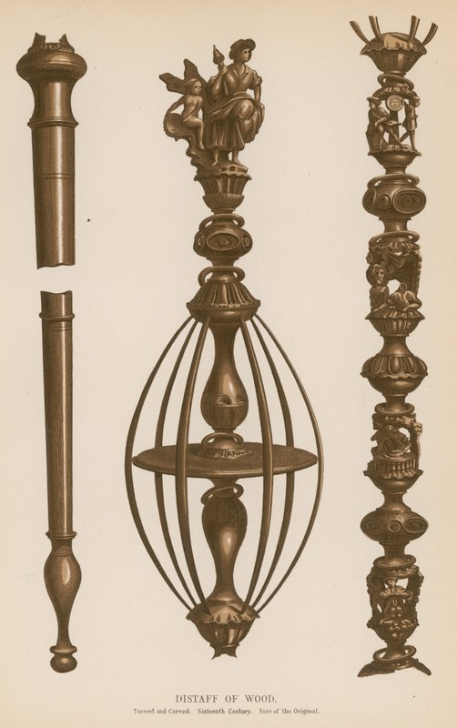 Distaff of Wood od French School