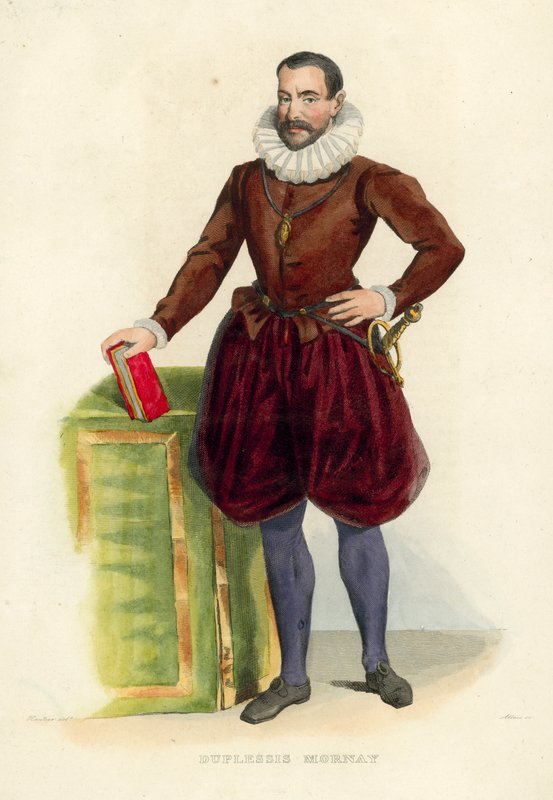 Duplessis Mornay (barevná rytina) od French School