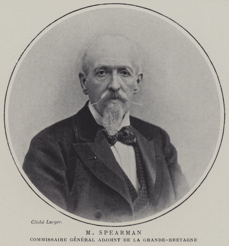 Edmund Spearman, zástupce generálního komisaře Britské komise pro výstavu Universelle 1900, Paříž (barevné lito) od French School