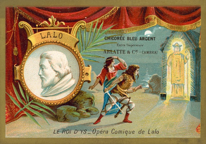 Edouard Lalo, francouzský skladatel, a scéna z jeho opery Le Roi d