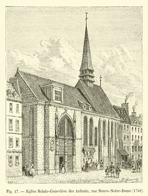 Kostel Sainte-Genevieve des Ardents, rue Neuve-Notre-Dame, 1704 od French School
