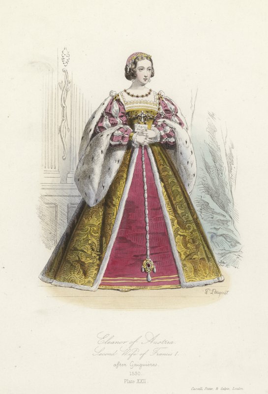 Eleonora Rakouská, druhá manželka Františka I. Francouzského od French School