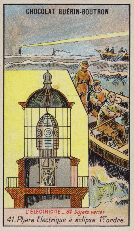 Elektrický maják (chromolitho) od French School