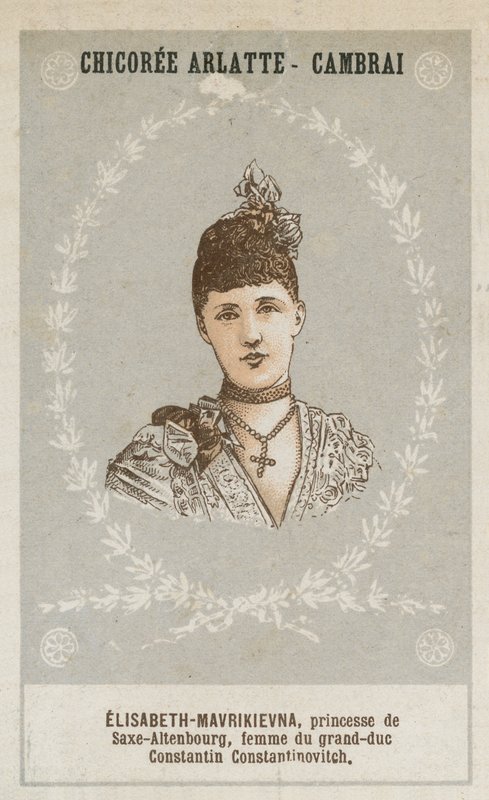 Elisabeth-Mavrikievna, princezna Saxe-Altenburg, manželka velkovévody Konstantina Constantinoviče od French School