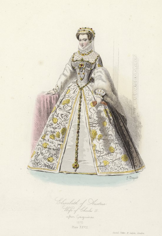 Alžběta Rakouská, manželka francouzského Karla IX od French School
