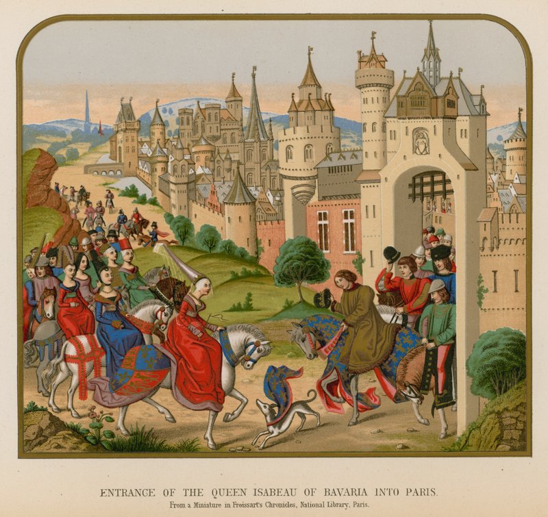 Vstup královny Isabeau Bavorské do Paříže od French School