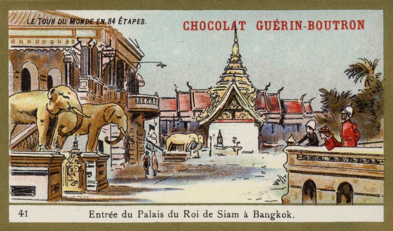 Vchod do paláce krále Siamu v Bangkoku (chromolitho) od French School