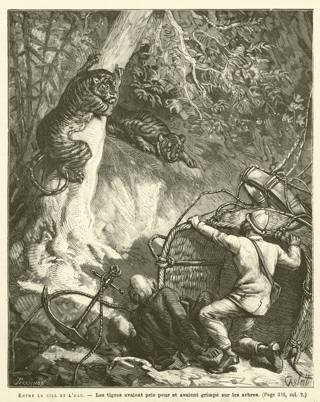 Mezi nebem a vodou (rytina) od French School