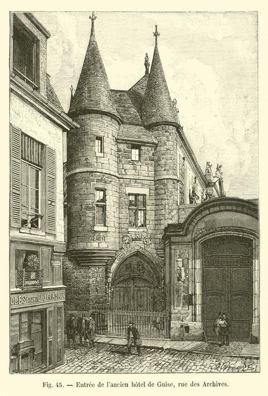 Vchod do starého hotelu de Guise, rue des Archives od French School