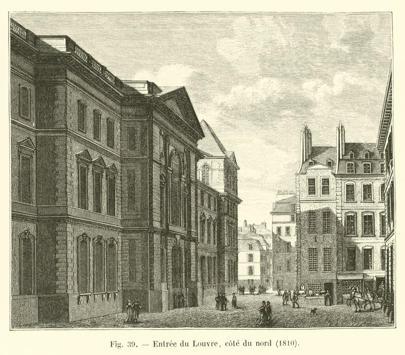 Vstup do Louvru, severní strana, 1810 od French School