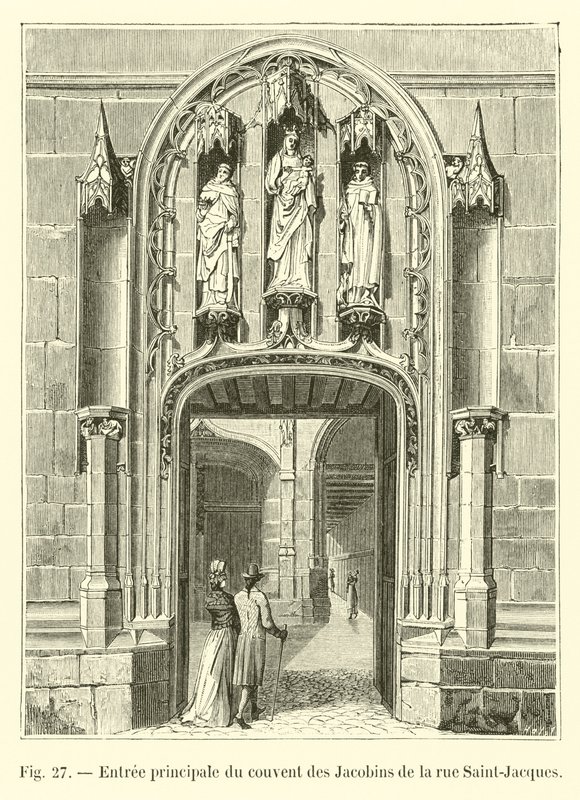 Hlavní vchod do kláštera jakobínů z rue Saint-Jacques od French School