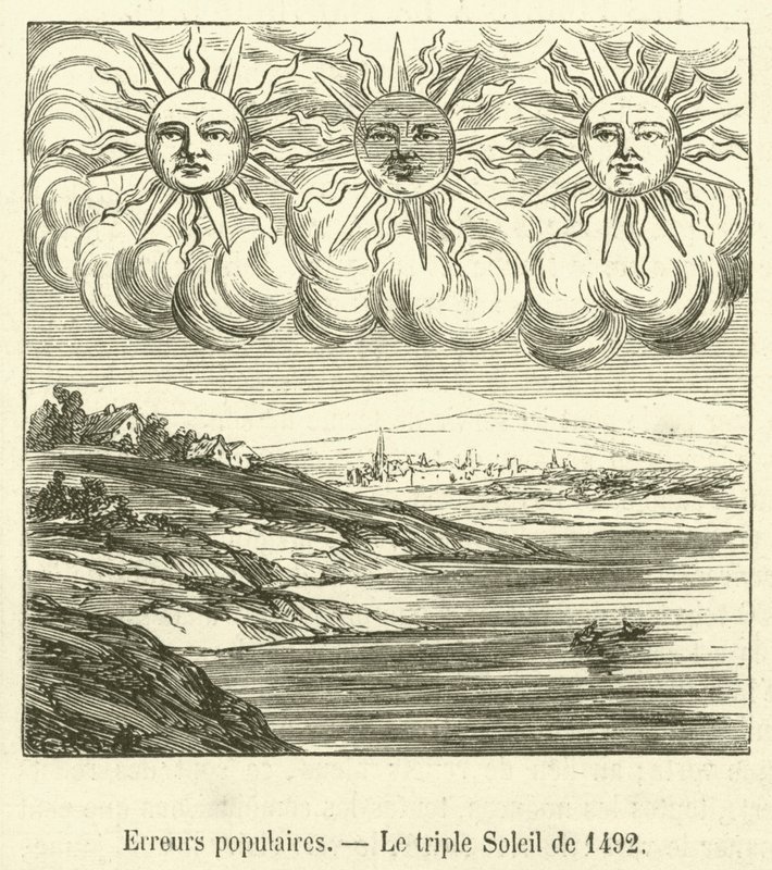 Populární chyby, The Triple Sun of 1492 (rytina) od French School