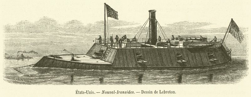 Spojené státy americké, New Ironsides (rytina) od French School