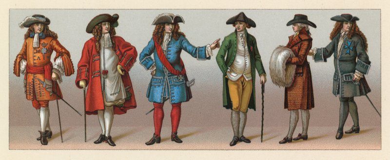 Kostým Evropa XVII-XVIII století od French School