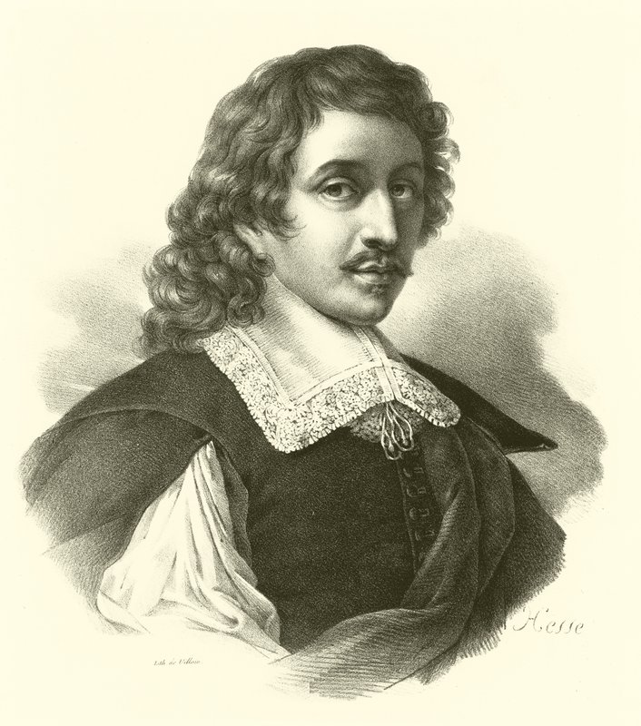 Eustache Le Sueur nebo Lesueur, portrét (rytina) od French School
