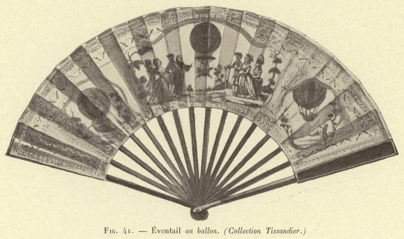 Eventail au ballon, (kolekce Tissandier) od French School