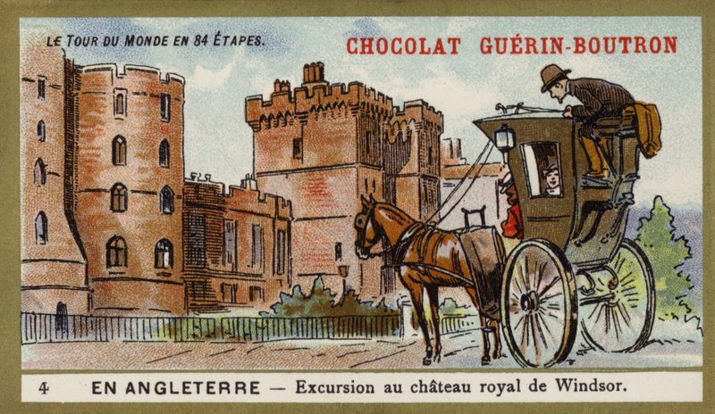 Exkurze do královského hradu Windsor, Anglie (chromolitho) od French School