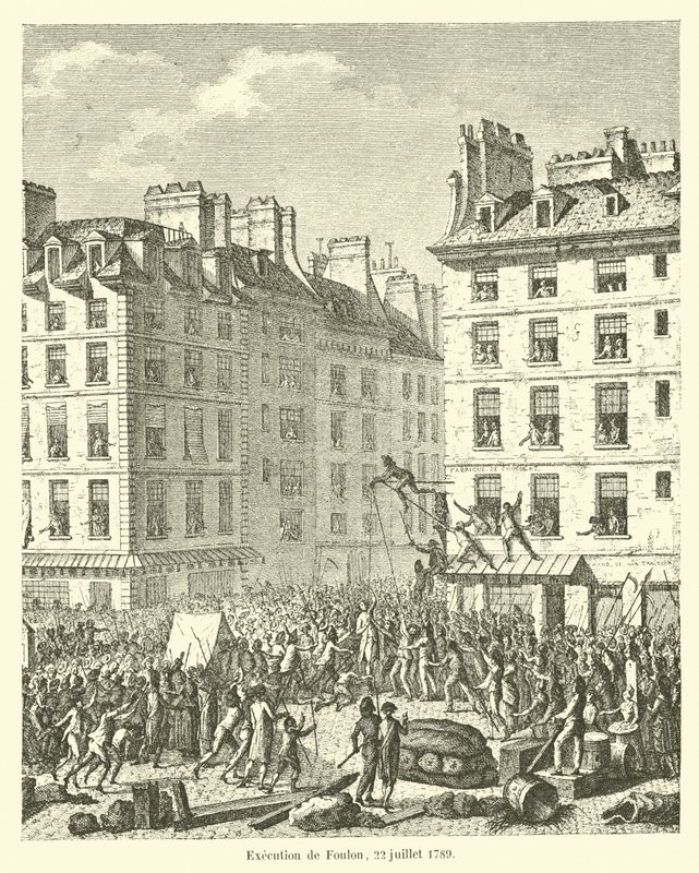 Poprava Foulona, ​​22. července 1789 od French School