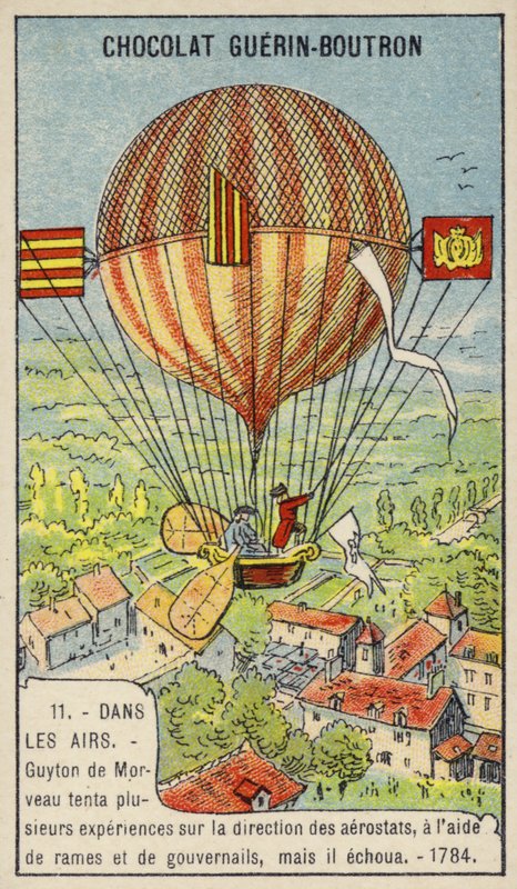 Neúspěšný pokus Guytona de Morveau řídit balon od French School