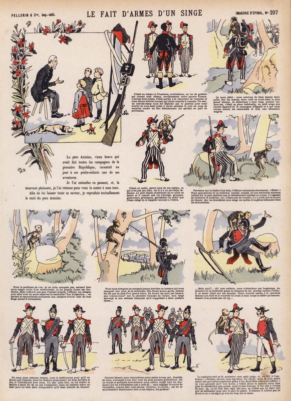 Feats of arms of opice (color litho) od French School