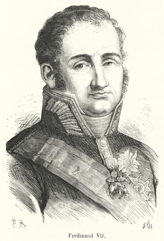 Ferdinand VII (rytina) od French School
