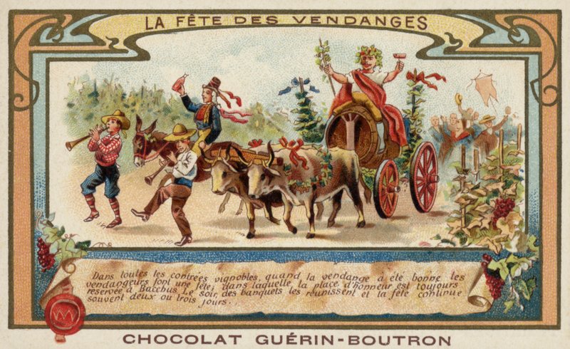 Festival sklizně hroznů (chromolitho) od French School