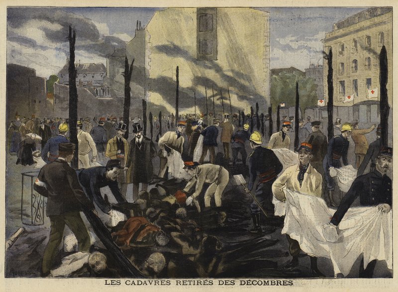Požár na Bazar de la Charite, Paříž, 1897 od French School