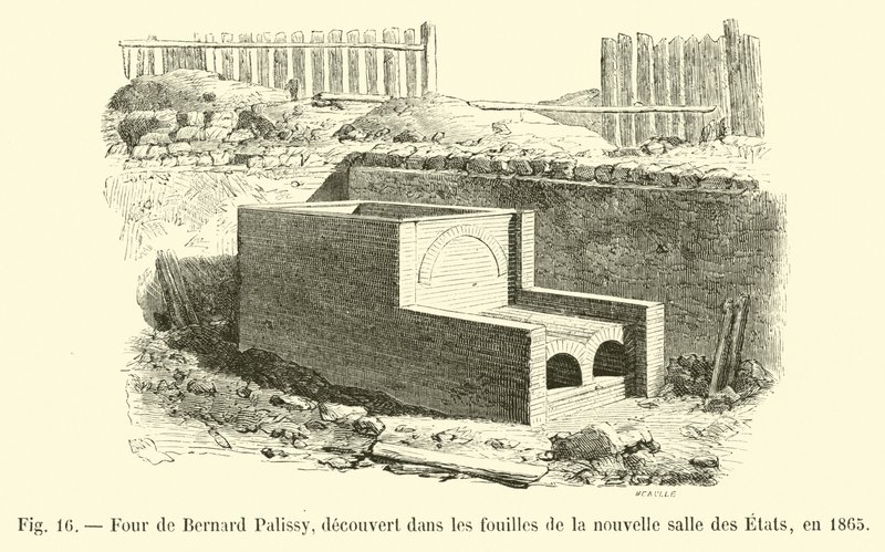 Čtyři od Bernarda Palissyho, objevené ve vykopávkách nové Salle des Etats v roce 1865 od French School