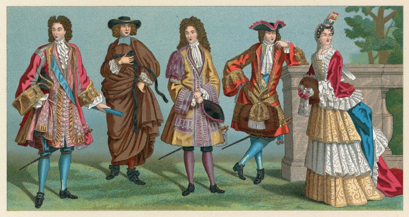 Kostým Francie XVII-XVIII století od French School
