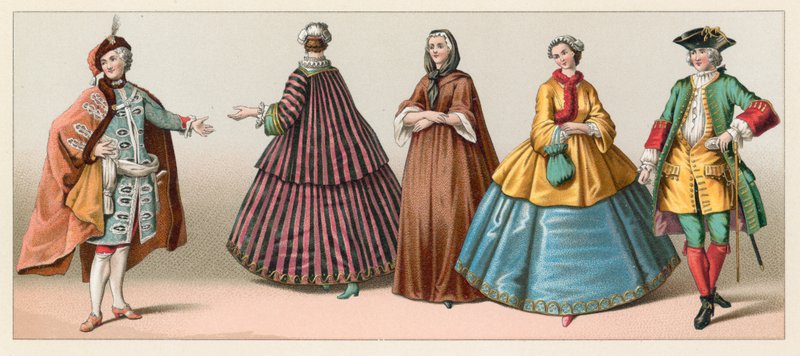 Francie XVIII. století Kostým od French School