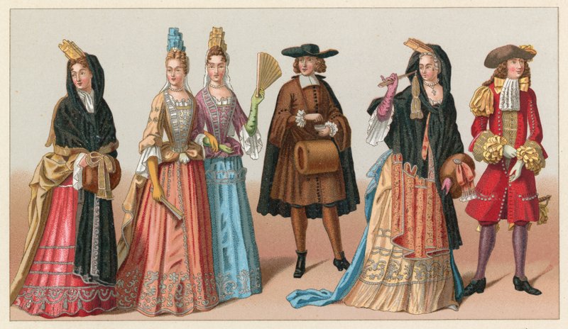 Kostým Francie XVII. centu od French School