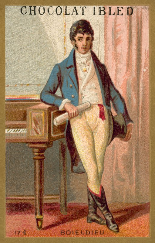 Francois-Adrien Boieldieu , francouzský skladatel (chromolitho) od French School
