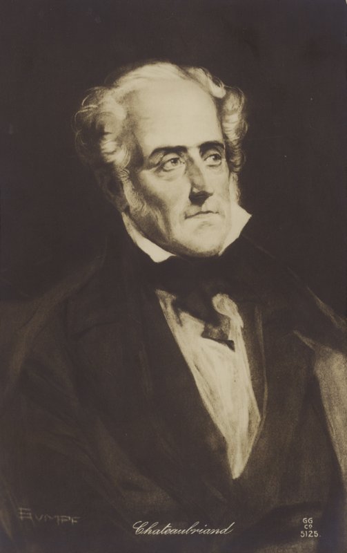 Francois-Rene de Chateaubriand (1768-1848), francouzský spisovatel, politik a historik od French School