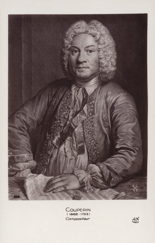 Francois Couperin , francouzský barokní skladatel, varhaník a cembalista (1668-1733) od French School