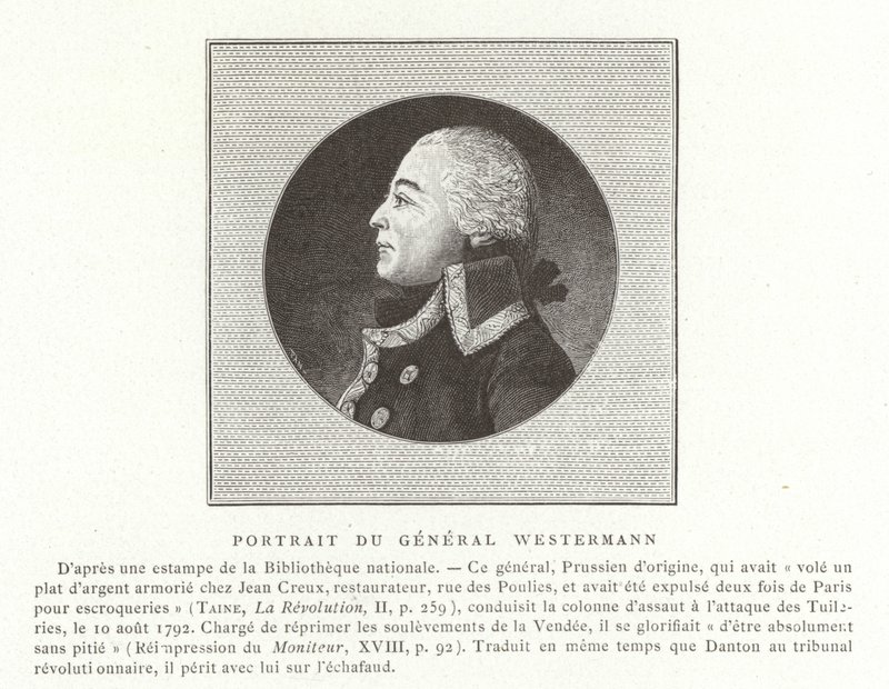 Francois Joseph Westermann , francouzský politik a generál francouzských revolučních válek od French School