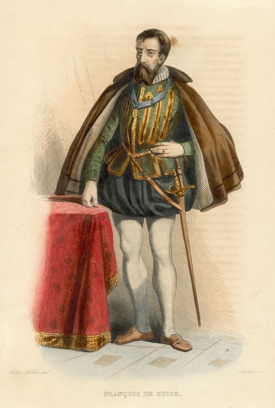 Francois de Guise (barevná rytina) od French School