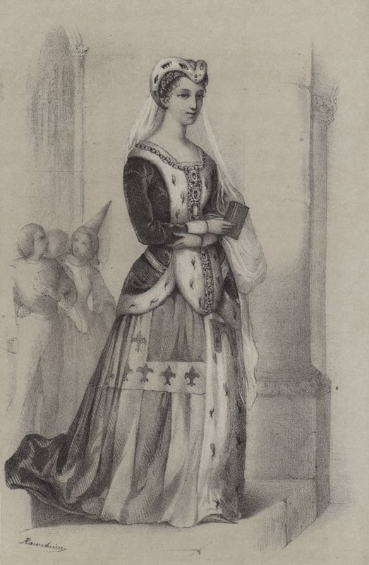 Francoise De Bretagne, vévodkyně z Bretaně (rytina) od French School