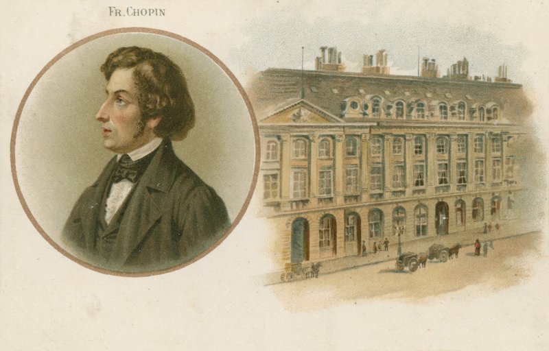 Frederic Chopin , polský skladatel a virtuózní pianista od French School