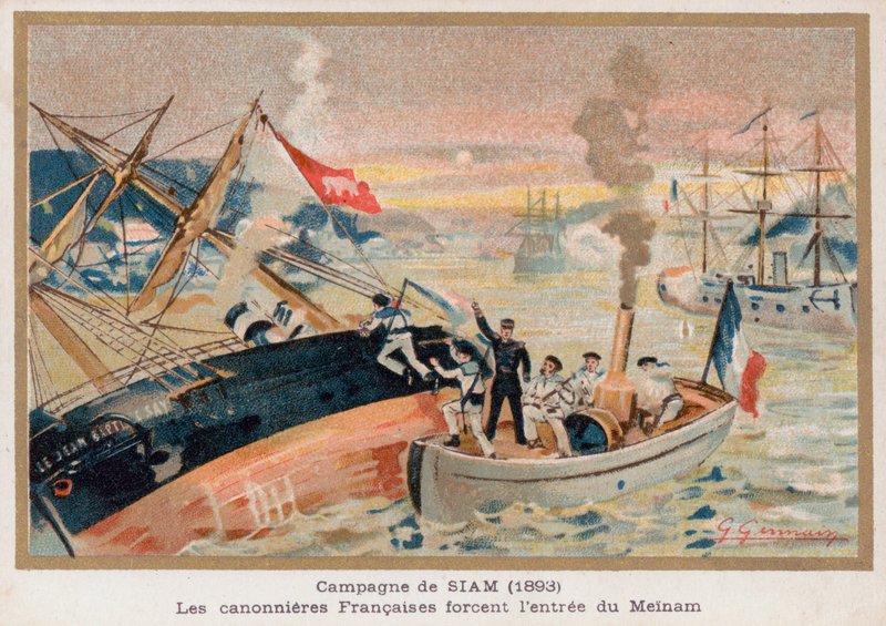 Francouzské dělové čluny v Paknamu, Siam od French School