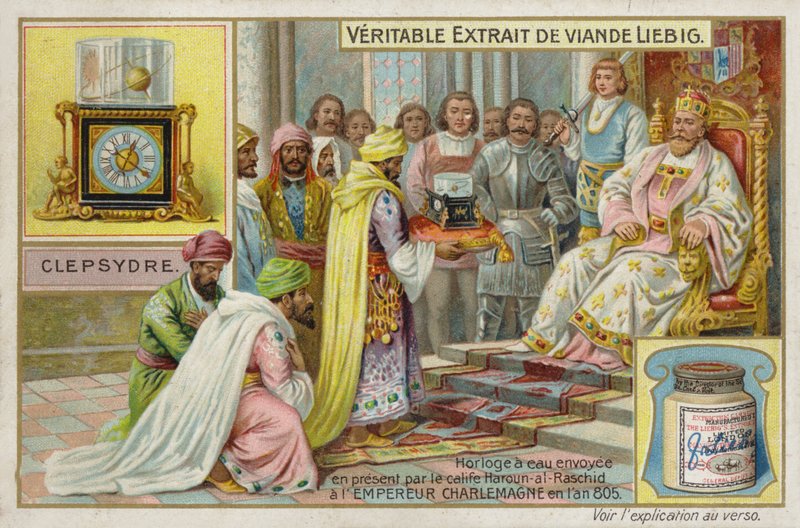 Francouzský masový extrakt (Bouillon), císař Karel Veliký od French School
