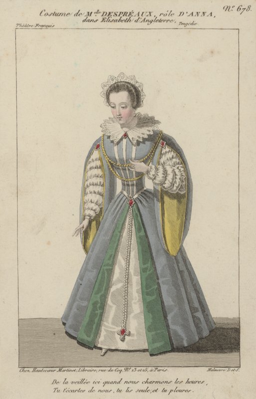 Francouzská herečka Louise Allan-Despreaux v roli Anny v Elisabeth d