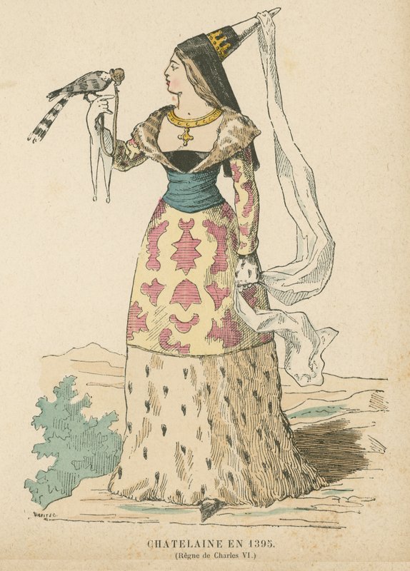 Francouzská chatelaine za vlády Karla VI., 1395 od French School