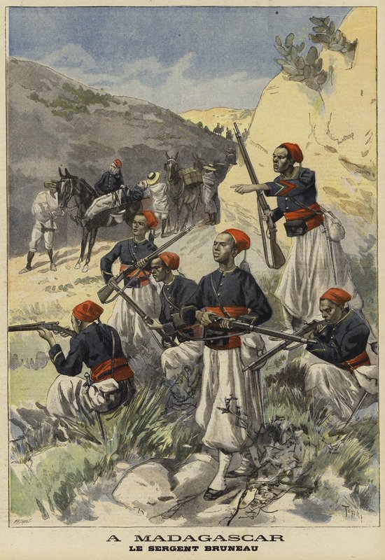 Francouzské koloniální jednotky na Madagaskaru, 1897 od French School