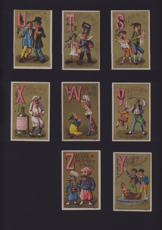 Francouzská komiksová abeceda (barevné litho) od French School