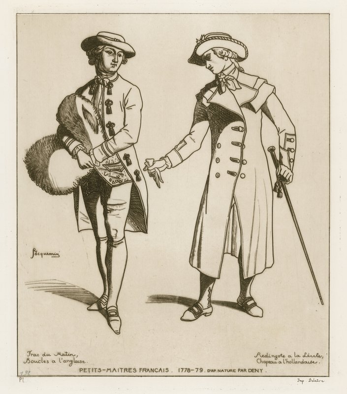 Francouzští dandies, 1778-79 od French School