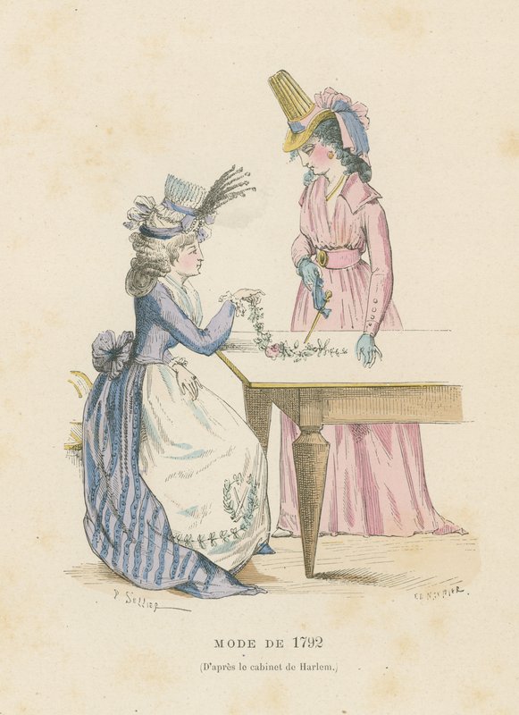Francouzská móda z roku 1792 od French School