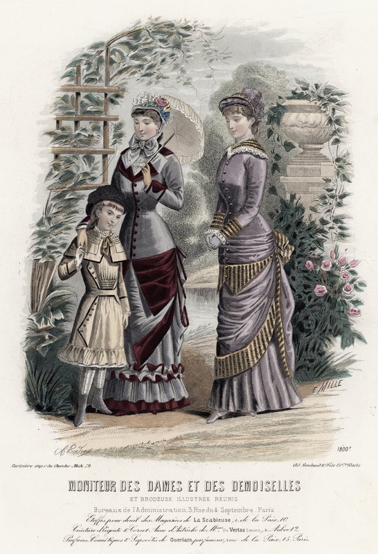 Francouzská módní deska, konec 19. století od French School