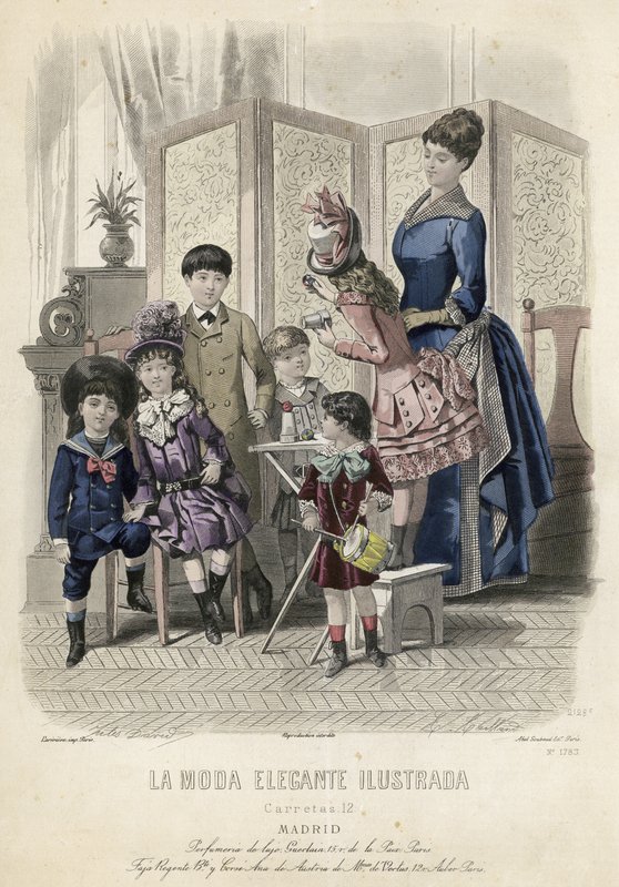 Francouzská módní deska, konec 19. století od French School